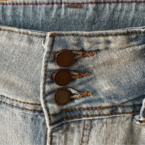 Revamped Denim Jeans High Waist Cropped Hem Skinny Straight - Size 11 - Picture 3 of 12